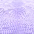Infinite wavy field of many violet geometric shapes. Abstract background. 3d rendering digital illustration