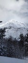 Infinitely Beautiful snowy wild mountain