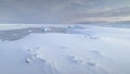 Infinitely, endless polar snowy desert in Antarctica. Frozen iceberg.