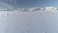 Infinitely, Infinitely polar snowy desert in Antarctica. South Pole frost surface.