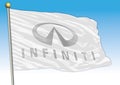 Infiniti car industrial group, flag with logo, illustration