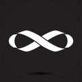 Ribbon in shape limitless, Infinity symbol for logo design Royalty Free Stock Photo