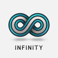 Infinity abstract blue sign design element