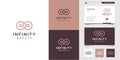 Infinity beauty Logo and business card design, beauty, infinity, concept, life, Premium Vector Royalty Free Stock Photo