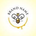 Infinity Bee Logo Design Royalty Free Stock Photo