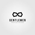 Infinity bowtie logo vector gentlemen illustration design