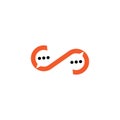 Infinity Chat logo vector icon
