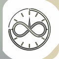 Infinity Clock Symbol of Endless Time Royalty Free Stock Photo