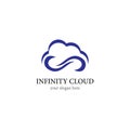 Infinity Cloud logo vector Royalty Free Stock Photo