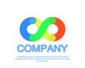 infinity colorful design logo template.