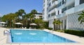 Infinity Condominium Swimming Pool in Miami Beach,Florida Royalty Free Stock Photo