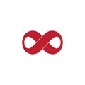 Infinity curves overlapping smooth design symbol logo vector