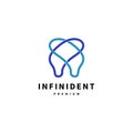 infinity dental for dentist icon logo design Royalty Free Stock Photo