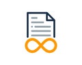Infinity Document Icon Logo Design Element Royalty Free Stock Photo