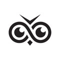 Infinity eye owl icon symbol vector Royalty Free Stock Photo