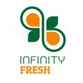 Infinity Fresh Orange fruit Nature logo concept design