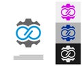 Infinity Gear logo vector template, Creative Infinity logo design concept Royalty Free Stock Photo