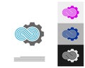 Infinity Gear logo vector template, Creative Infinity logo design concept Royalty Free Stock Photo