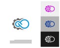 Infinity Gear logo vector template, Creative Infinity logo design concept Royalty Free Stock Photo