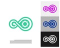 Infinity Gear logo vector template, Creative Infinity logo design concept Royalty Free Stock Photo