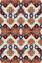 Infinity Geometric pattern of intertwined daisy and roses design for Mirror Pattern. Pattern mirrored repeat for background.