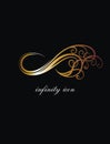 Infinity in gold Royalty Free Stock Photo