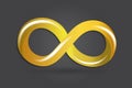 Infinity gold symbol icon vector Royalty Free Stock Photo