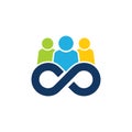 Infinity Group Logo Icon Design Royalty Free Stock Photo