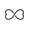 Infinity heart icon symbol design vector