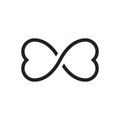 Infinity heart icon symbol design vector Royalty Free Stock Photo