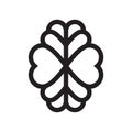infinity hearts brain logo concept