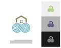 Infinity House logo vector template, Creative Infinity logo design concept Royalty Free Stock Photo