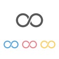 Infinity icon, math, limit, infinite