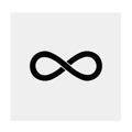 Infinity icon. Black background. Vector illustration. Royalty Free Stock Photo