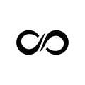 Infinity icon flat vector template design trendy Royalty Free Stock Photo