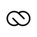 Infinity icon flat vector template design trendy Royalty Free Stock Photo