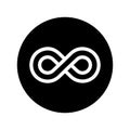 Infinity icon vector. Mobius loop shape illustration sign. unlimited symbol. forever logo. Royalty Free Stock Photo