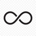 Infinity or infinite loop vector line icon
