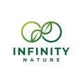Infinity leaf logo design