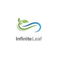 infinity leaf vector icon illustration logo template design