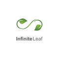 infinity leaf vector icon illustration logo template design