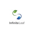 infinity leaf vector icon illustration logo template design