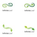 infinity leaf vector icon illustration logo template design