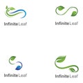 infinity leaf vector icon illustration logo template design