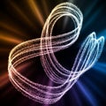 An infinity-like loop, showcasing a harmonious blend of technology Royalty Free Stock Photo
