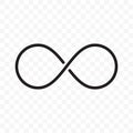 Infinity or infinite loop vector line icon