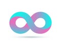 Infinity logo symbol loop icon, infinite 8 mobius cycle