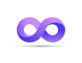 Infinity logo symbol loop icon, infinite 8 mobius cycle Royalty Free Stock Photo