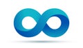 Infinity logo symbol loop icon, infinite 8 mobius cycle