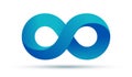 Infinity logo symbol loop icon, infinite 8 mobius cycle Royalty Free Stock Photo